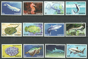 Самоа, 2014, Рыбы,12 марок